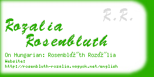 rozalia rosenbluth business card